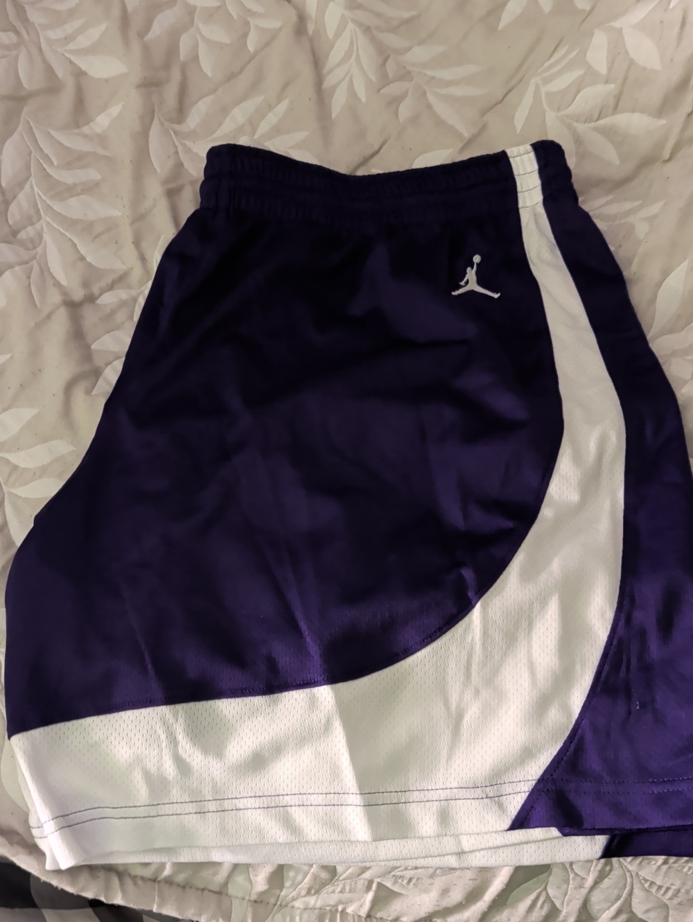 Jordan Purple and White Woman Athletic Shorts